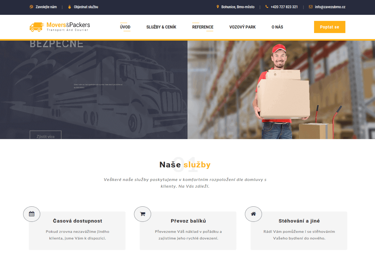 ZavezuBrno.cz Logistické řešení